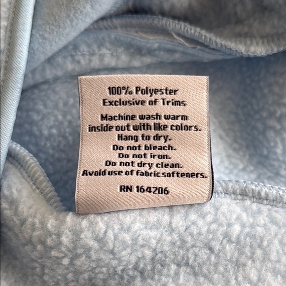 Dudley Stephens Women’s Large Light Blue Turtleneck Sweater Zip Up Pockets - Picture 5 of 5